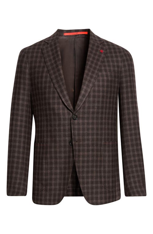 Isaia Check Wool & Cashmere Sport Coat In Brown