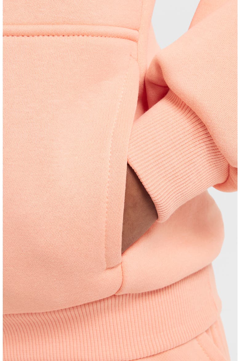 Kids' Club Fleece Hoodie, Alternate, color, APRICOT AGATE/ WHITE