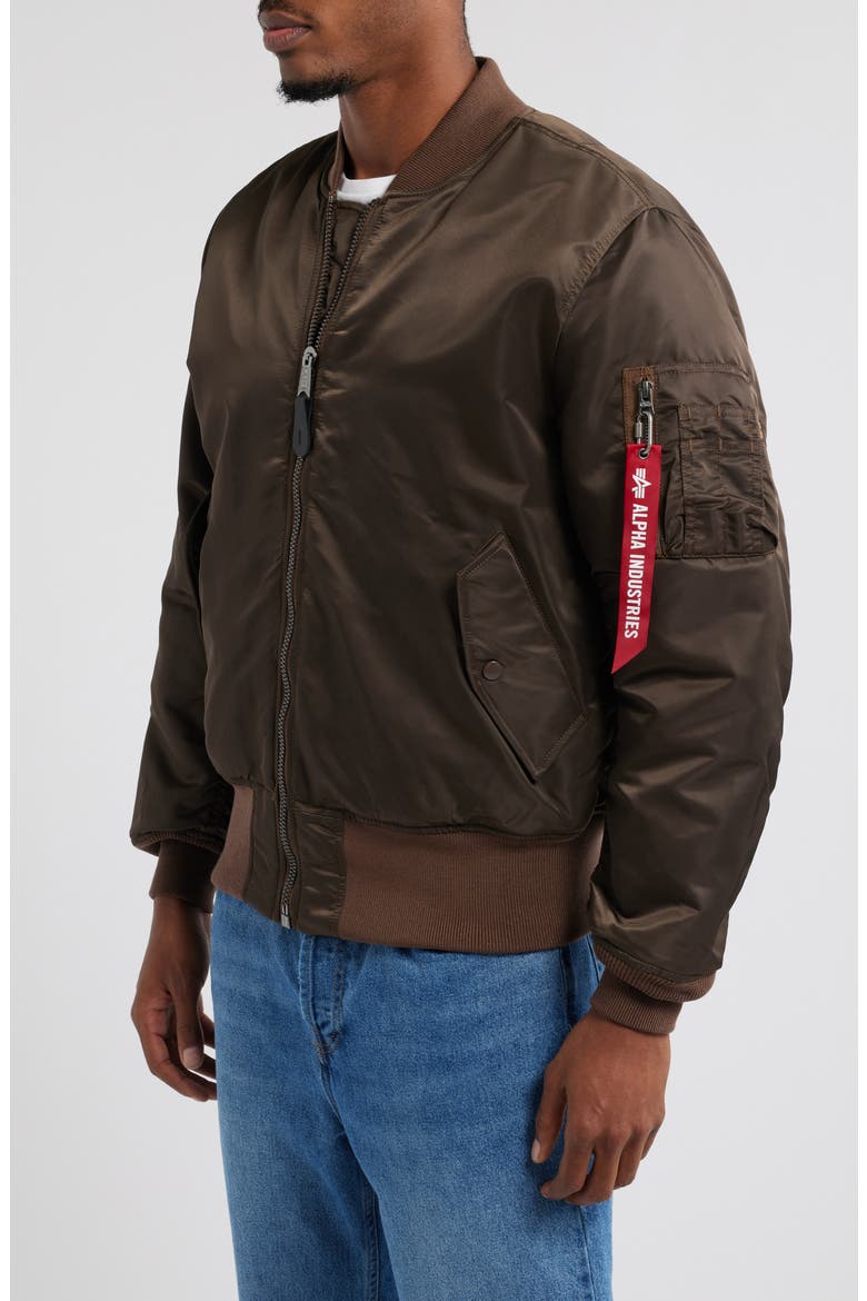 MA-1 Reversible Bomber Jacket, Alternate, color, CHOCOLATE
