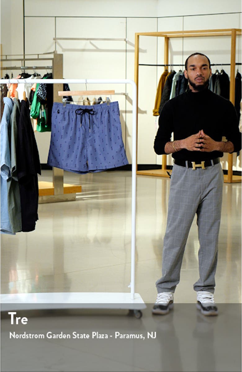 Allstar Logo Print Water Resistant Drawstring Board Shorts, sales video thumbnail