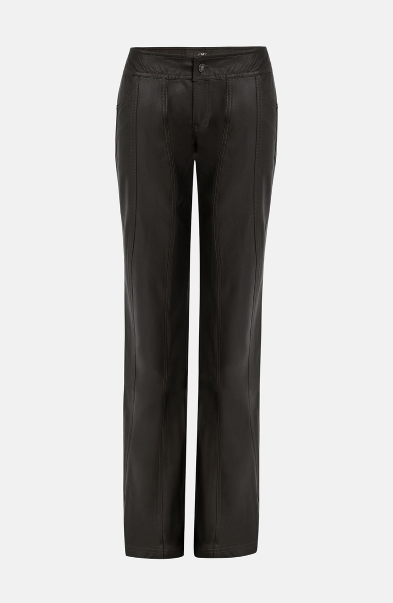 OW Collection JADE Low-Waist Pants, Alternate, color, Dark Brown