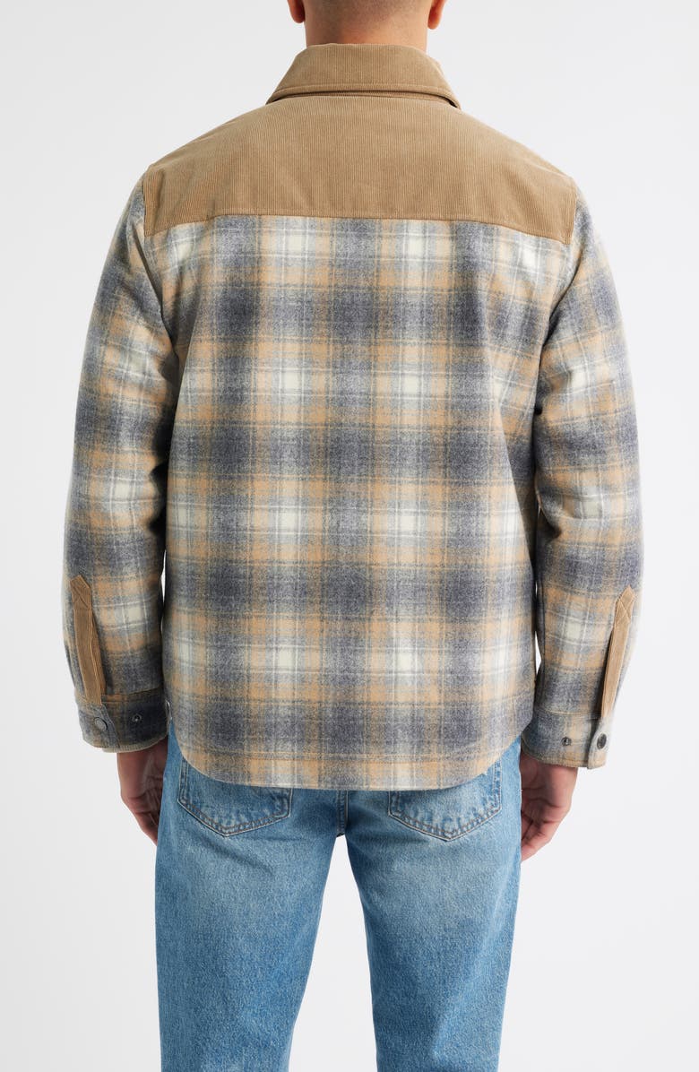 Pendleton Timberline Wool Blend Shirt Jacket, Alternate, color, Grey Camel Plaid