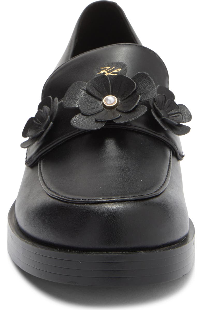 KARL LAGERFELD PARIS Camilia Fleur Loafer, Alternate, color, Black