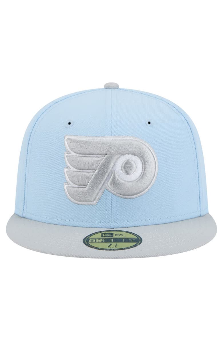 New Era Men's New Era Light Blue/Gray Philadelphia Flyers Color Pack Two-Tone 59FIFTY Fitted Hat, Alternate, color, Light Blue