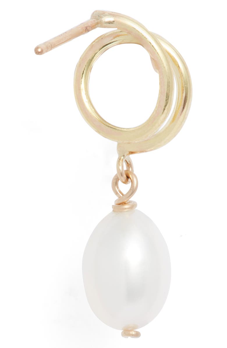 Poppy Finch Cultured Pearl Spiral Drop Earrings, Alternate, color, 