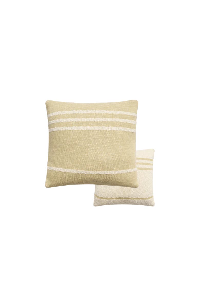 Lorena Canals Knitted Cushion Duetto, Main, color, Olive, Natural