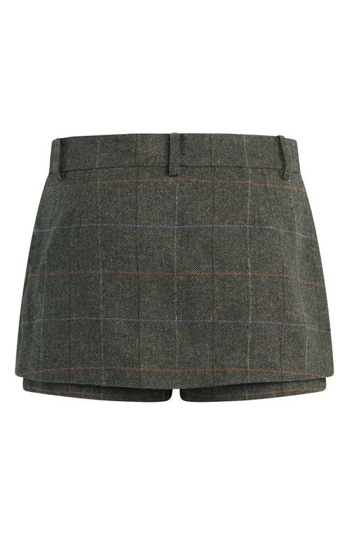 Favorite Daughter Wool Herringbone Spencer Skort In Gray