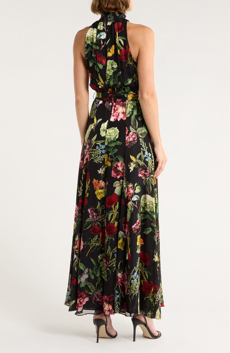 Alice + Olivia Dita Smocked Maxi Dress, Alternate, color, In The Wind Floral