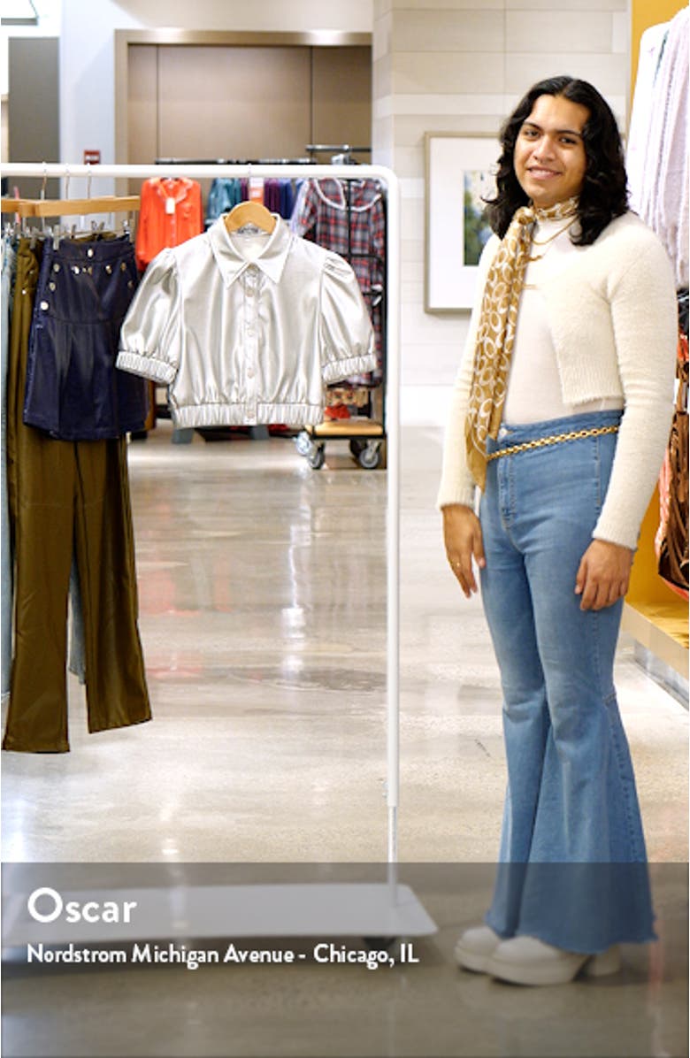 Faux Leather Crop Top, sales video thumbnail