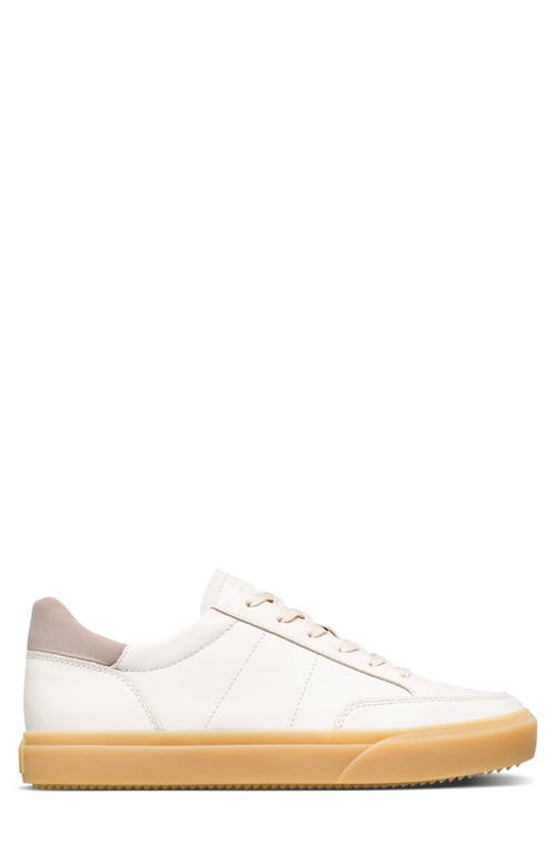Clae Monroe Vp Low Top Sneaker In Offwhite Leather Cashmere