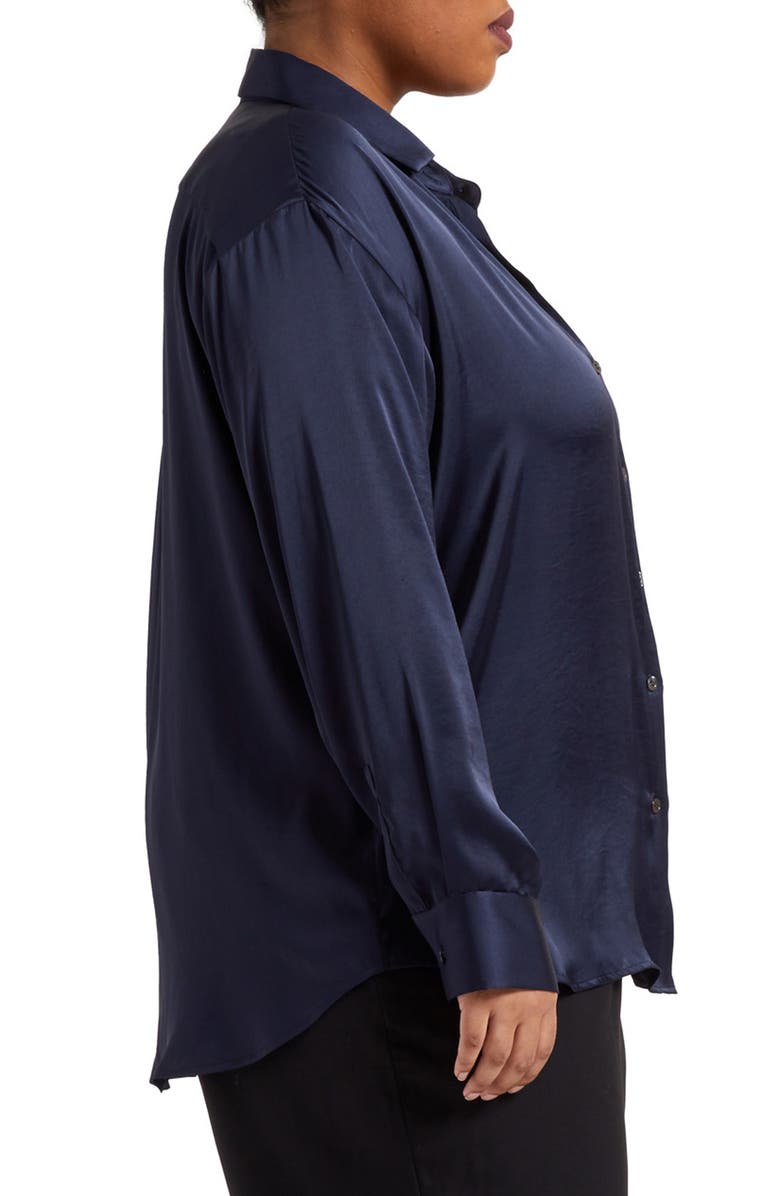 Pari Passu Tammy Satin Button-Up Shirt, Alternate, color, 