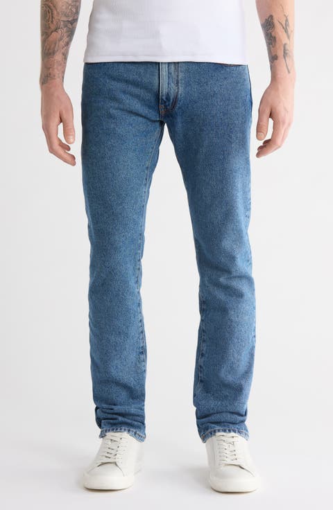 Diagonal Pocket Slim Fit Jeans