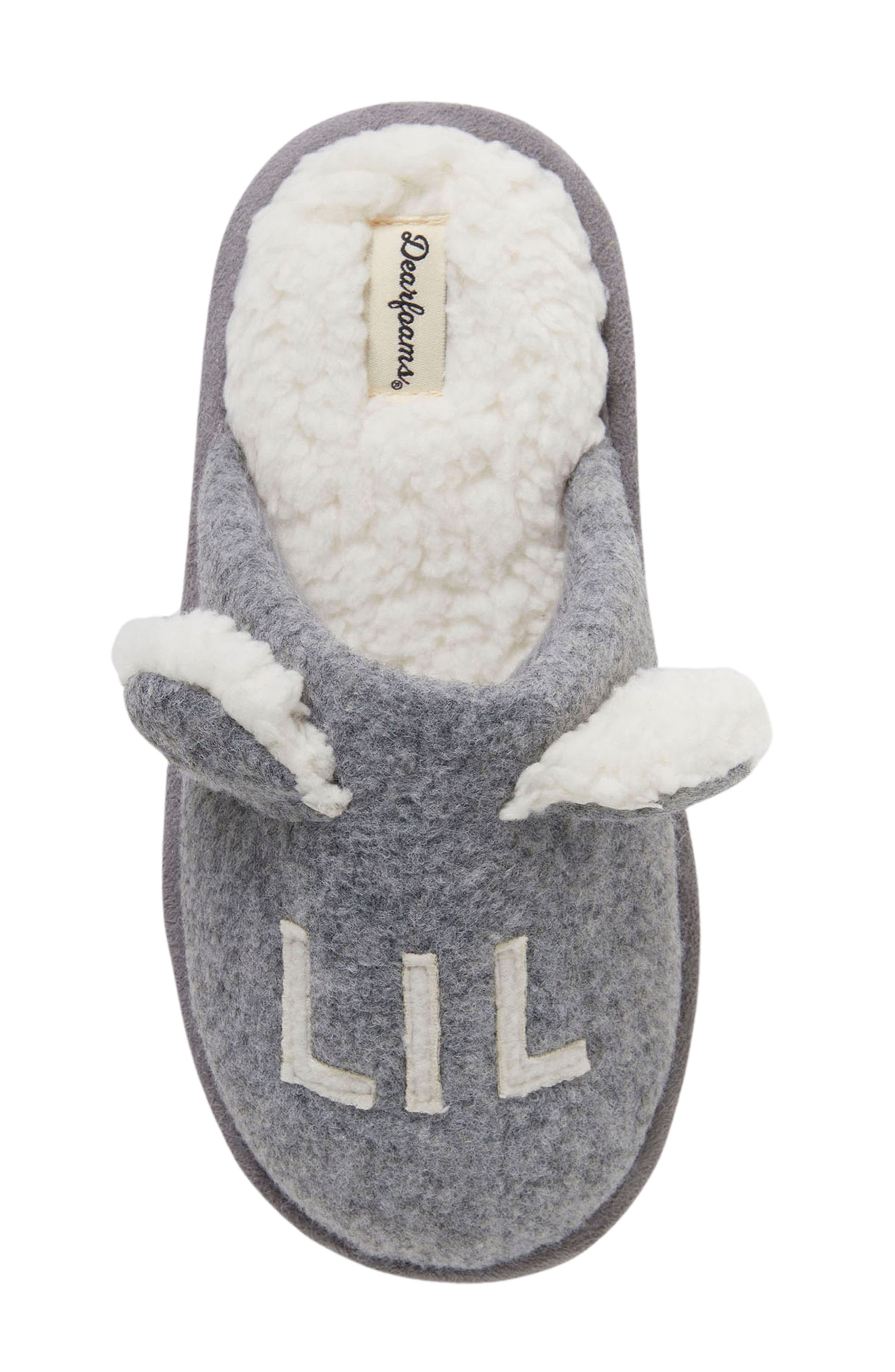 Casey Lil Bear Family Scuff Slipper, Alternate, color, LIGHT HEATHER GREY