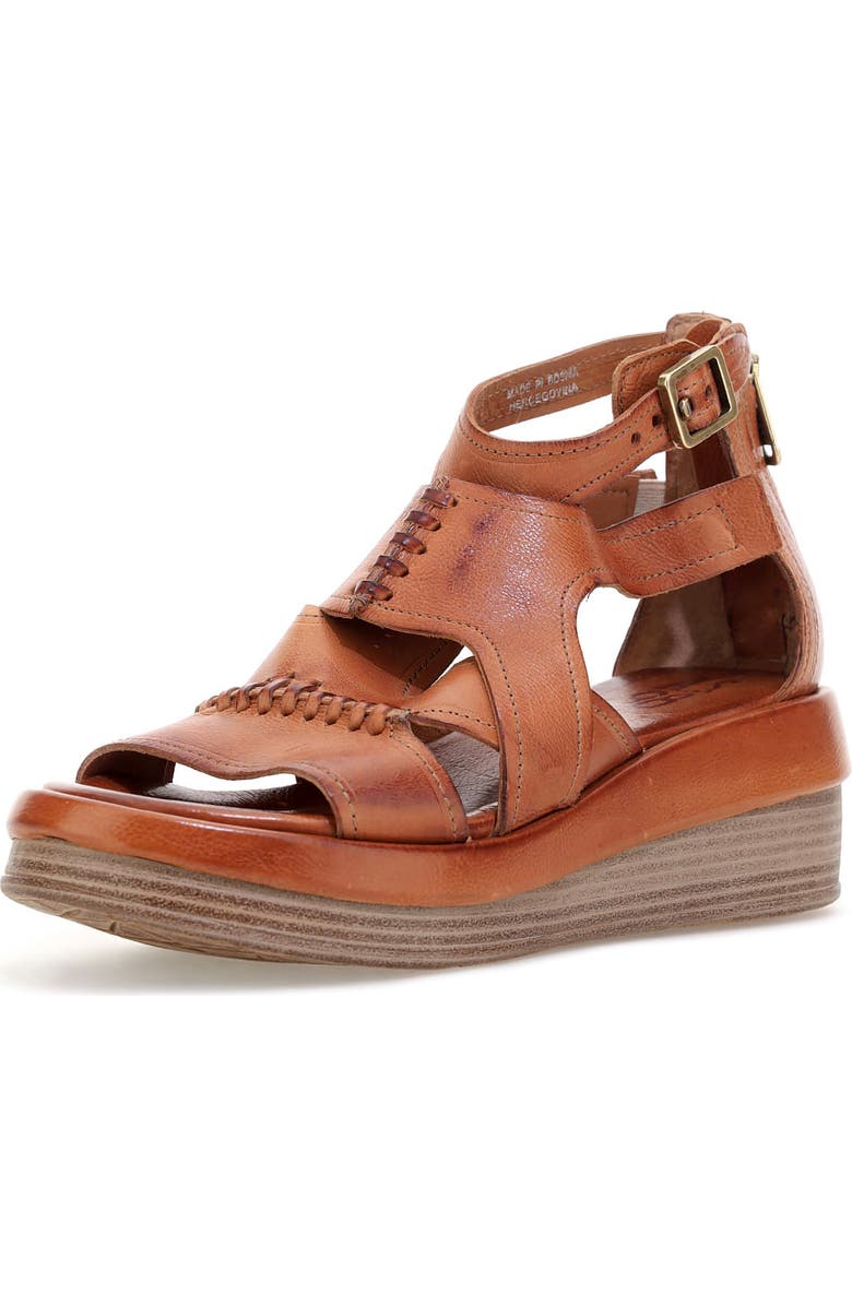 A.S.98 Stanton Wedge Sandal, Main, color, Whiskey