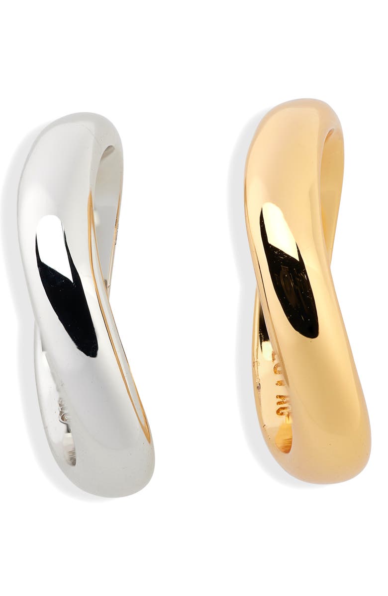 Luv AJ Set of Two Wave Stackable Rings, Alternate, color, 