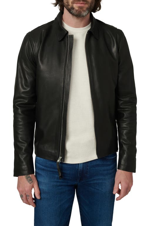 Joe's Refined Leather Moto Jacket In Black
