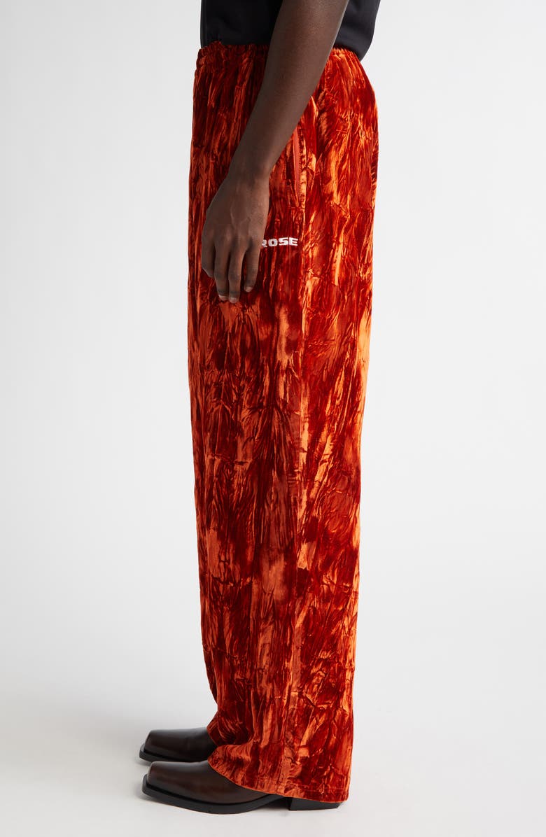 Martine Rose Crushed Velvet Extended Wide Leg Track Pants, Alternate, color, 