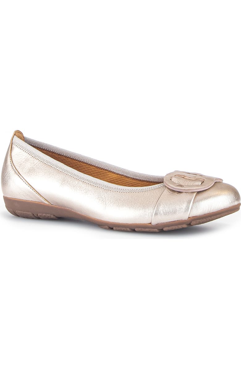 Gabor Buckled Flat, Main, color, Puder