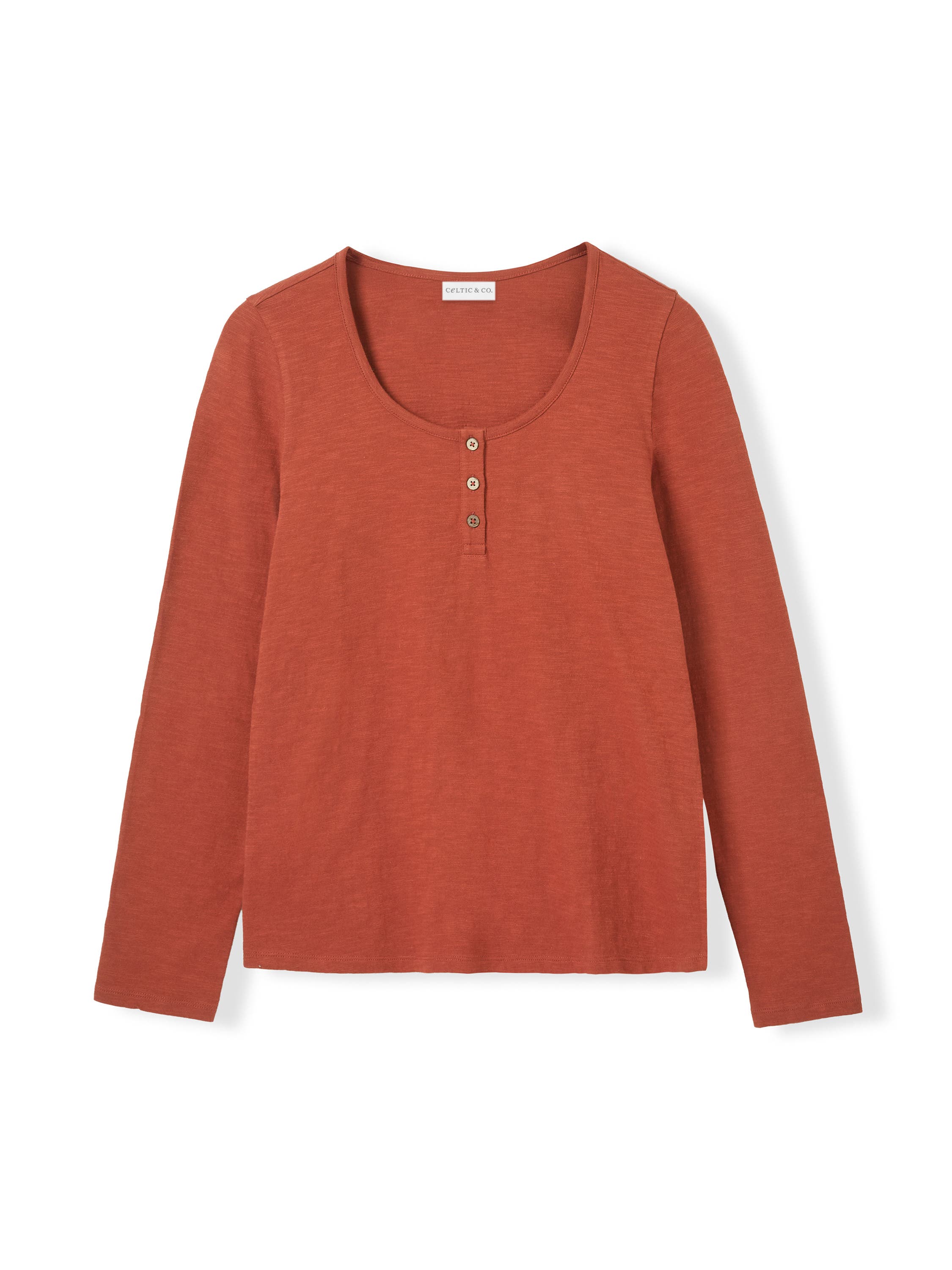 Henley Long-Sleeved Scoop Neck Top - image 2