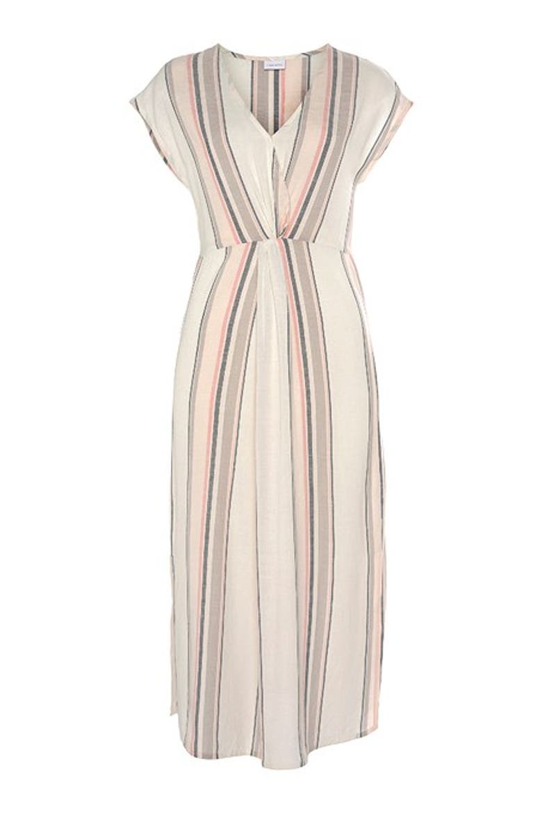 Women's Striped V-Neck Dress, Alternate, color, Multi Striped