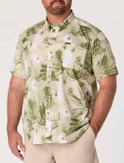 Big & Tall Rapid River Floral Sport Shirt