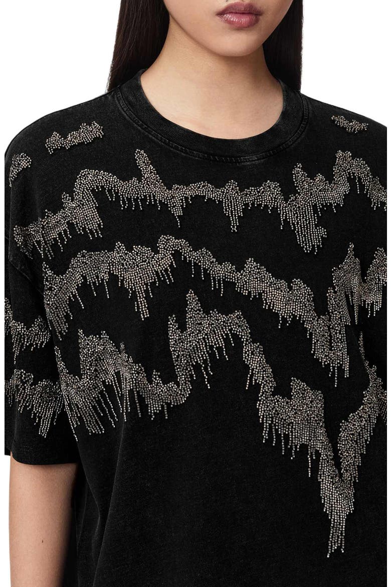 Maia Etta Embellished T-Shirt, Alternate, color, WASHED BLACK
