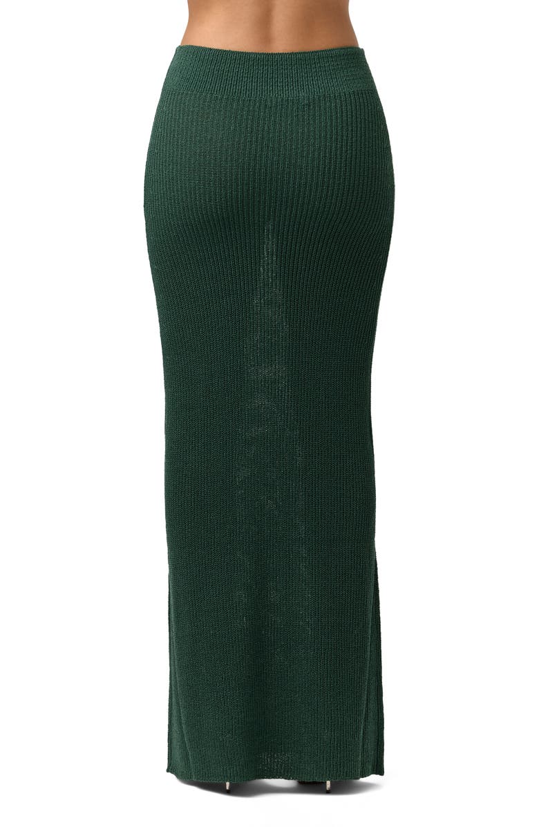 Naked Wardrobe Maxi Sweater Skirt, Alternate, color, Pine Green