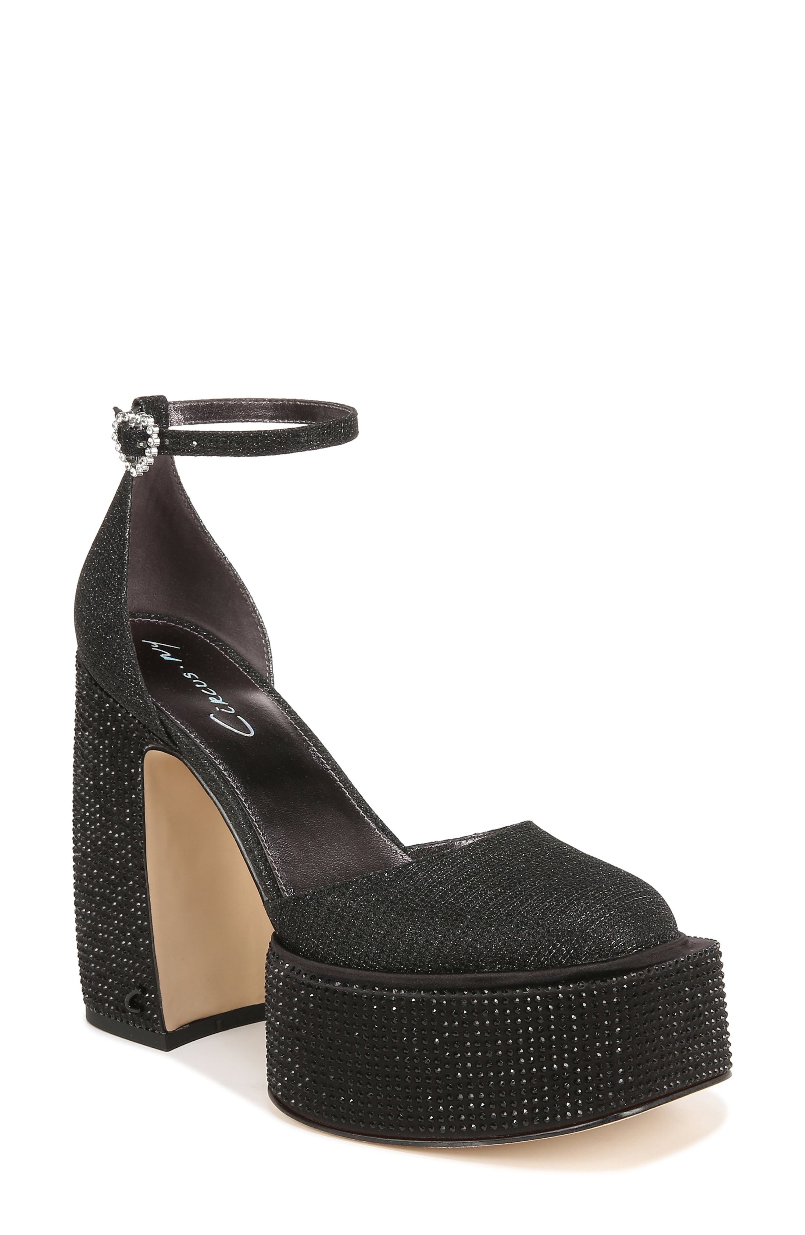 Circus NY by Sam Edelman Bailey Jewel Platform Sandal, Main, color, Black