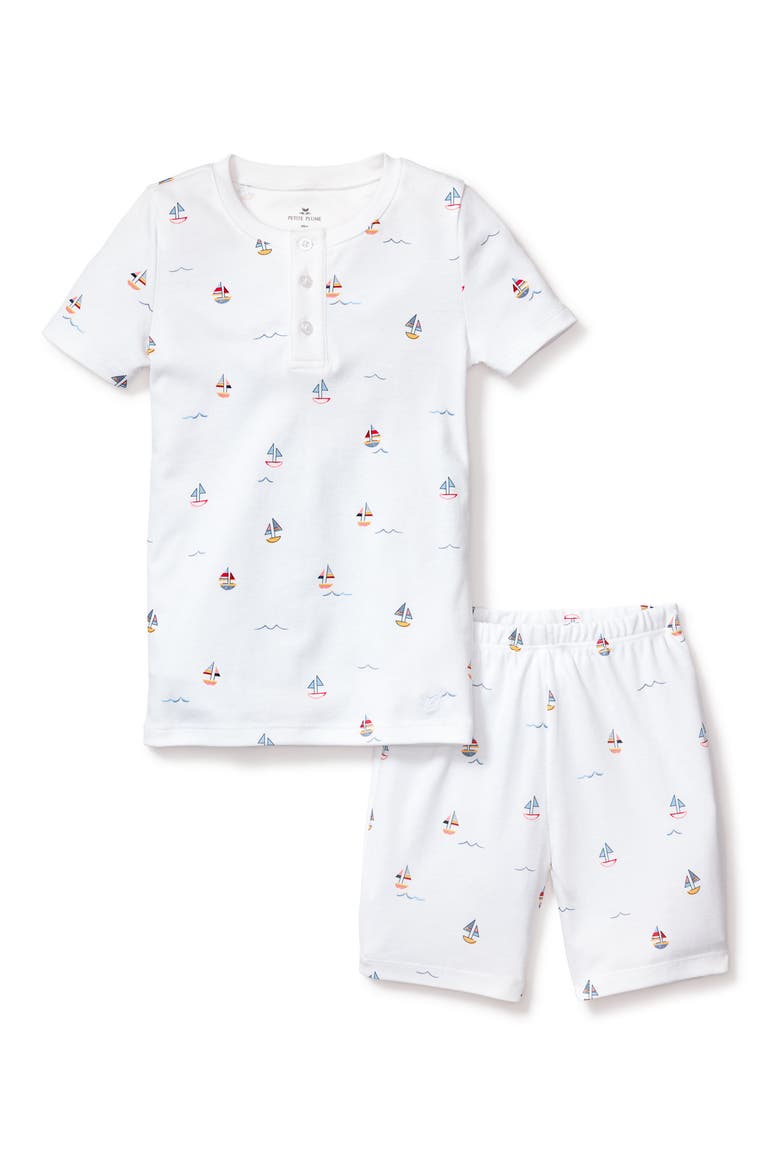 Bateau Fitted Short Set, Main, color, WHITE