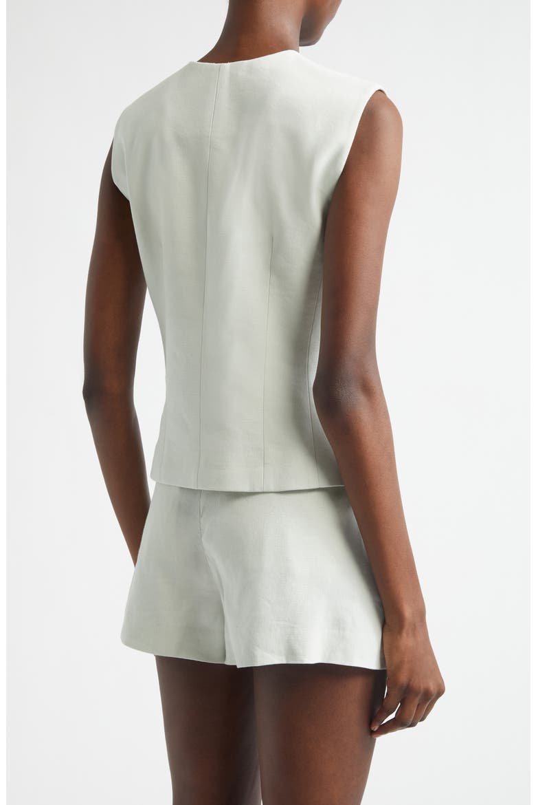 Georgie Linen Blend Vest, Alternate, color, PALE MINT