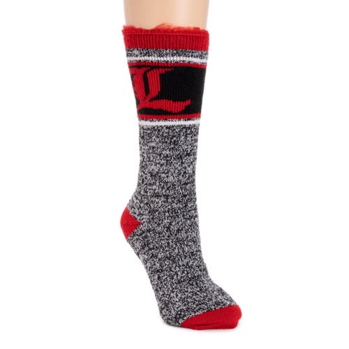 Muk Luks Gameday Heat Retainer Socks In Red
