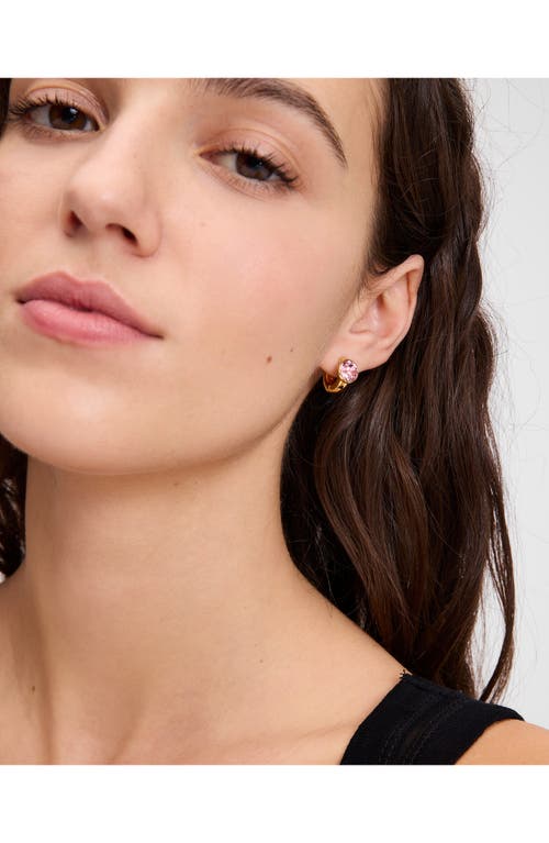 Kate Spade Keep Sparkling Earrings In Pink/gold