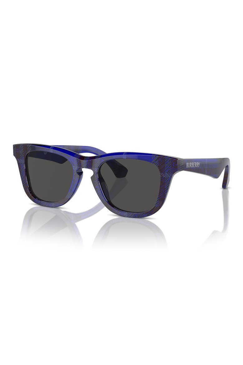 Kids' 46mm Square Sunglasses, Alternate, color, CHECK BLUE / DARK BLUE