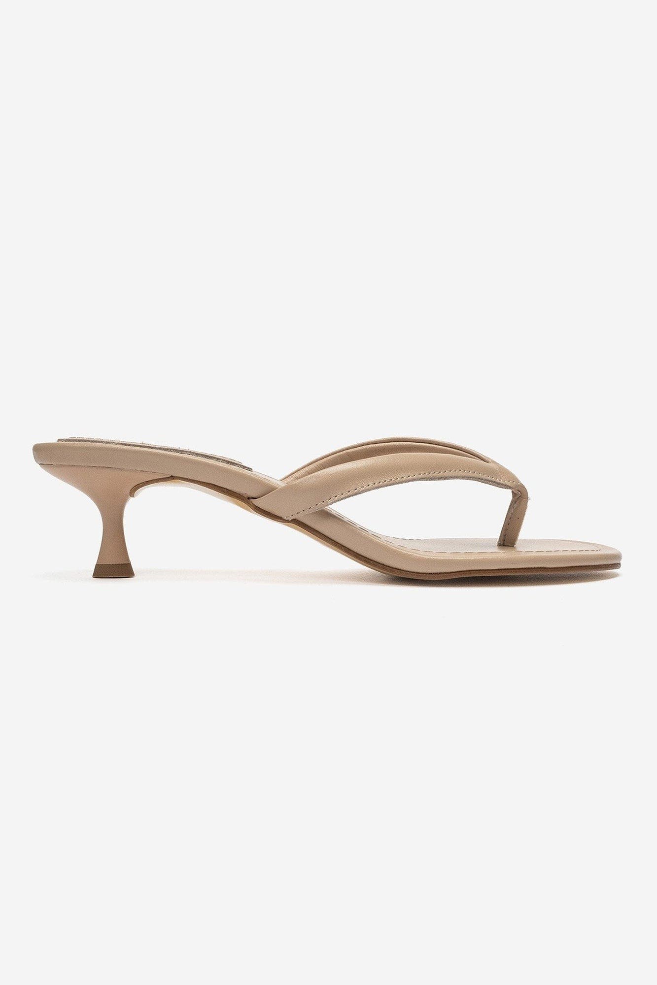 Norell Stiletto Thong Sandal, Alternate, color, Dark Beige