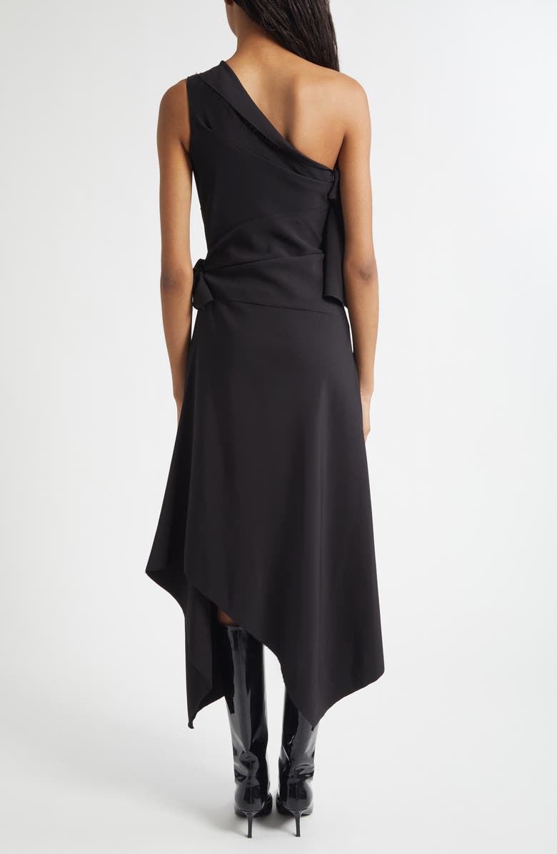 MONSE Draped Towel Dress, Alternate, color, Black