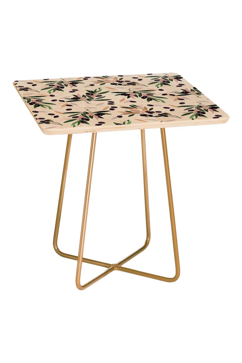 Olivia Sprig Side Table, Main, color, BLACK