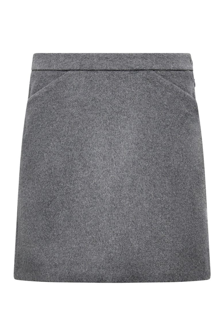 Tailored Mini Skirt, Main, color, Medium Melange Grey