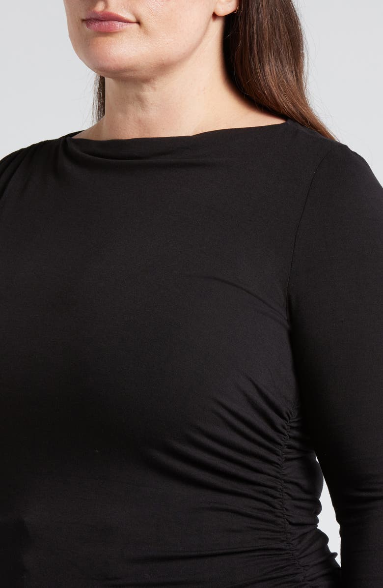 Universal Standard Louise Boatneck Long Sleeve Stretch Jersey Top, Alternate, color, 