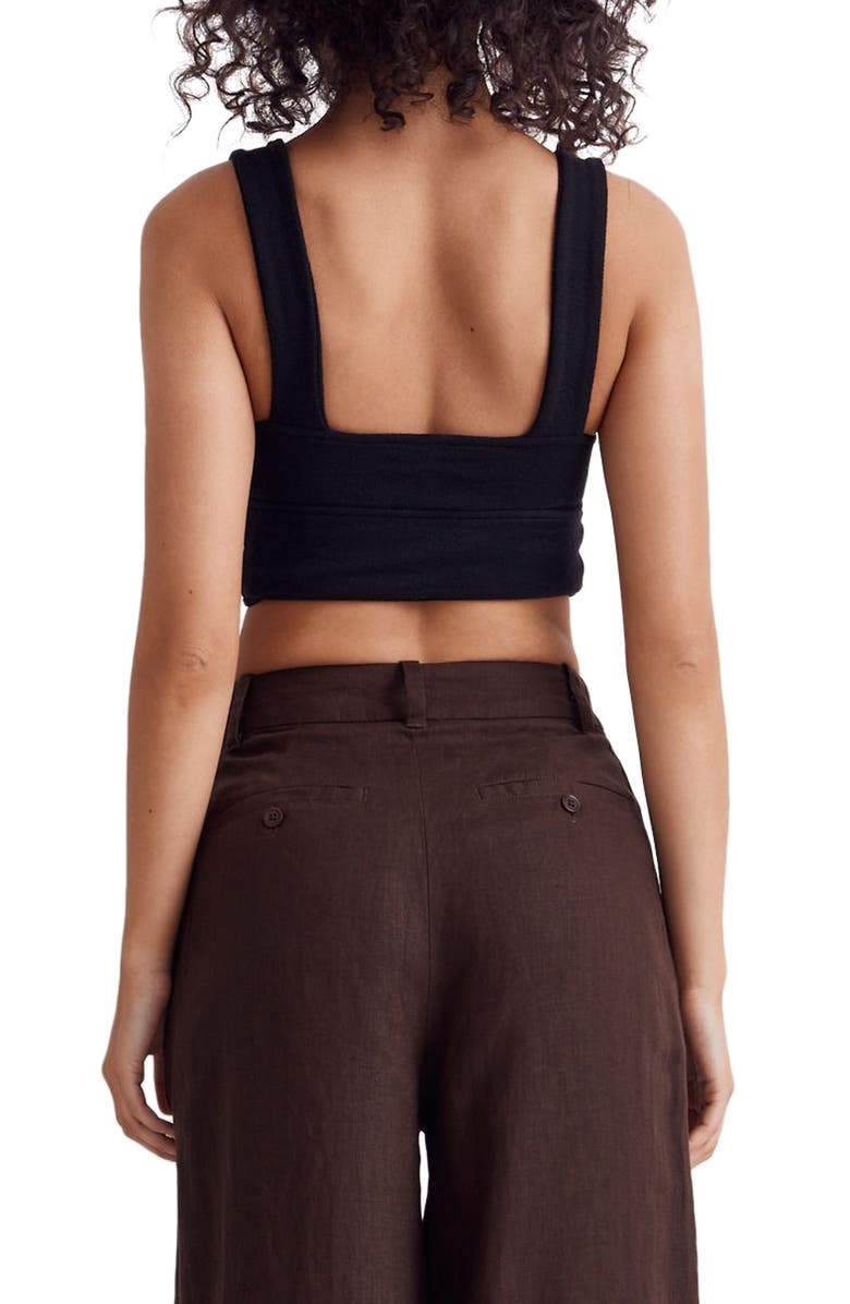 Madewell Cutout Knot Front Tank Top, Alternate, color, 