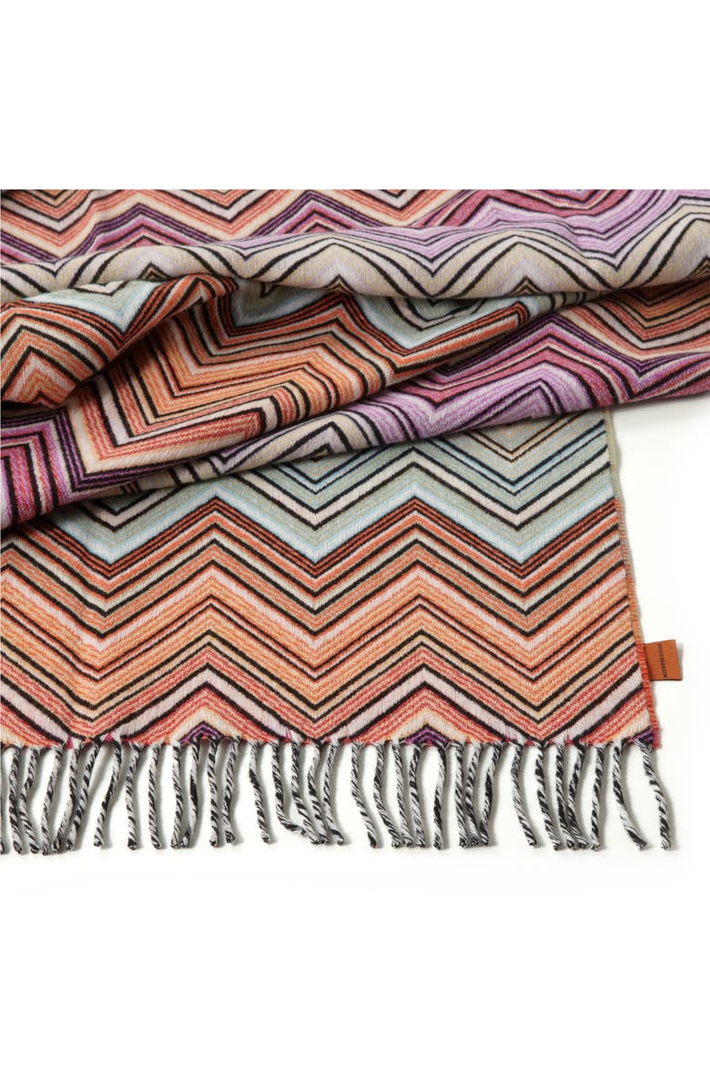 MissoniHome Missoni Perseo Zigzag Wool & Cashmere Throw Blanket, Alternate, color, 
