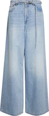Zimmermann Indra Belted Relaxed Flare Jeans