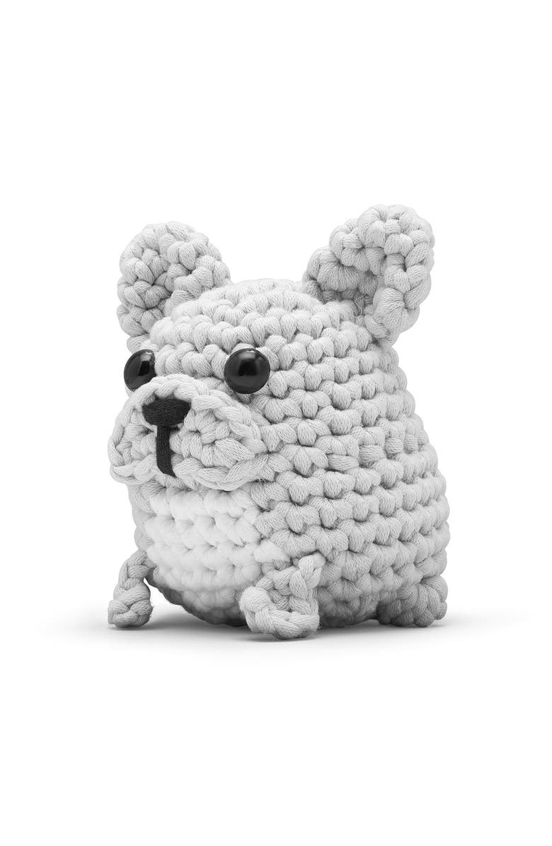 THE WOOBLES French Bulldog Crochet Kit, Alternate, color, Grey