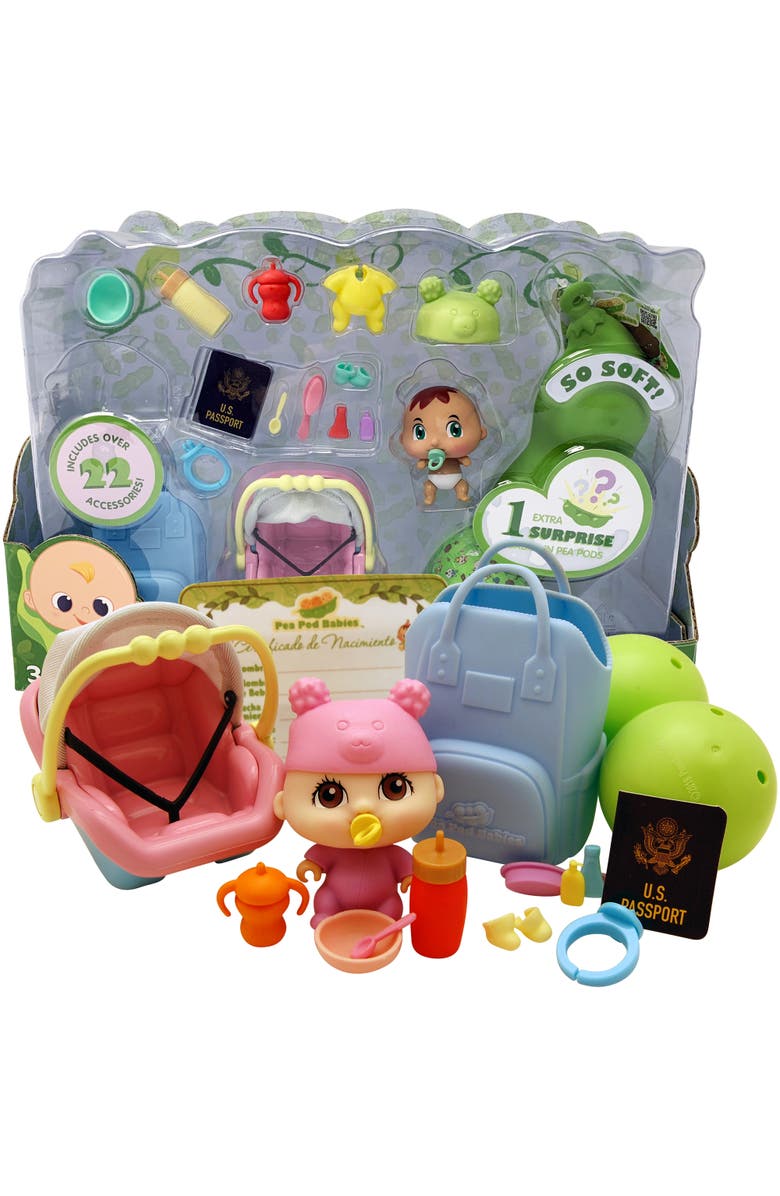 Pea Pod Babies Little Traveler Set, 23 Pieces, 3+, Main, color, Multicolored