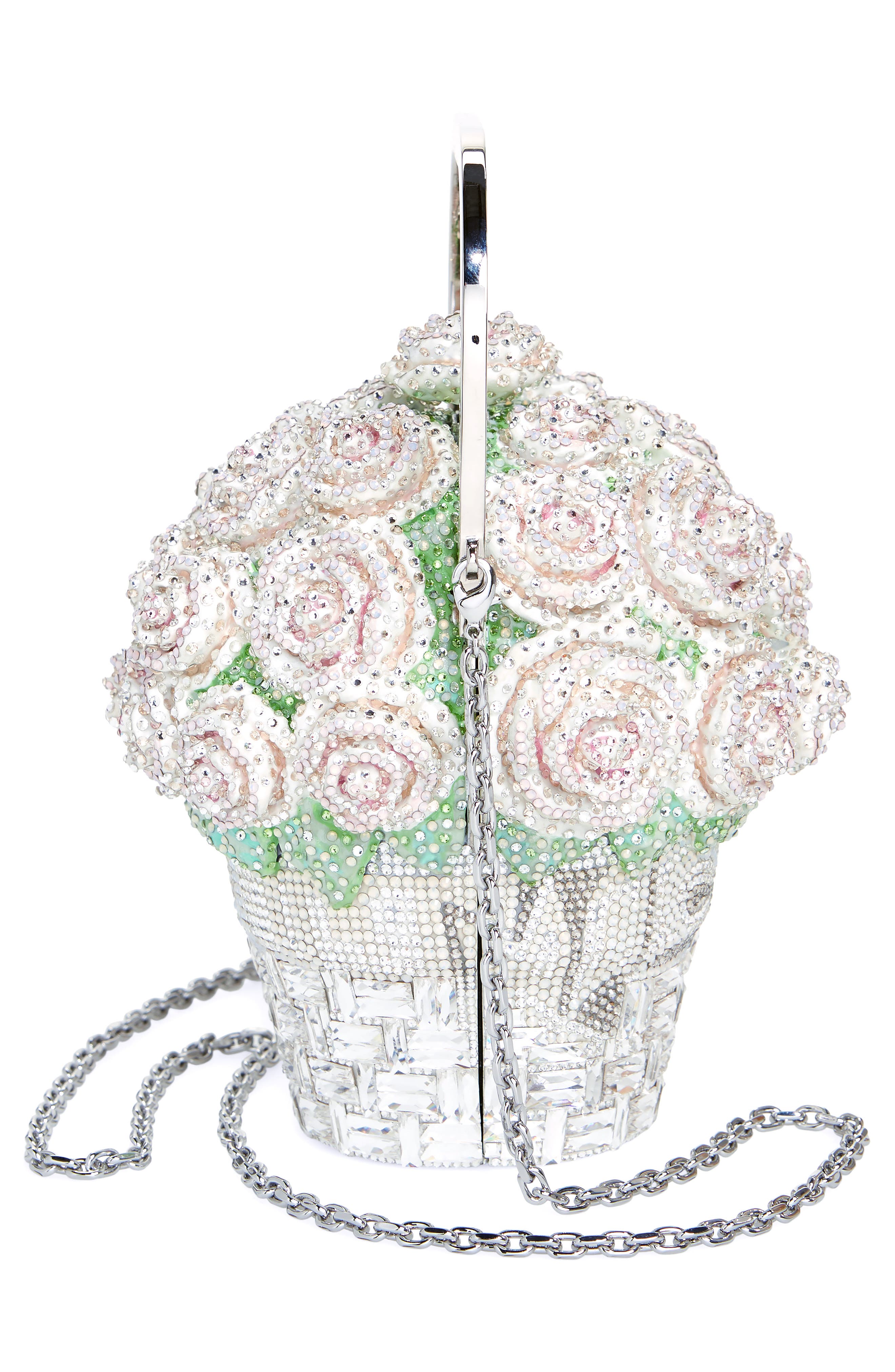 JUDITH LEIBER COUTURE Basket of Roses Crystal Embellished Clutch, Alternate, color, 