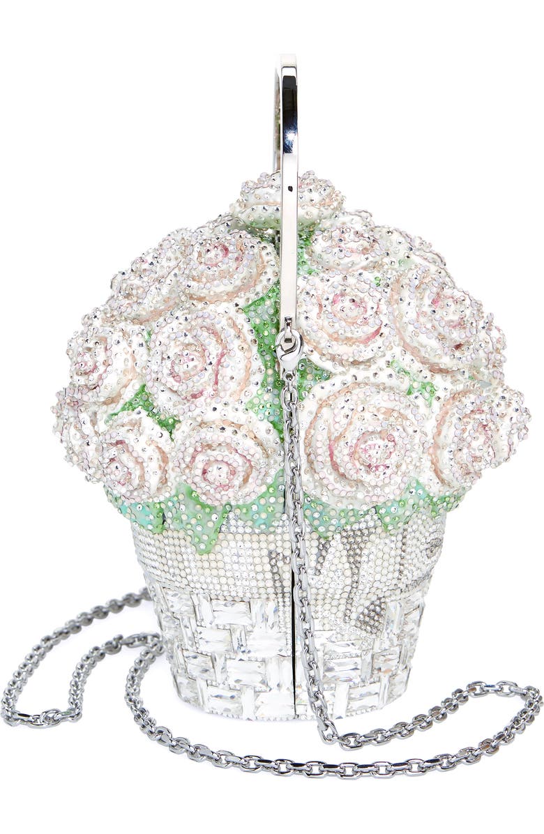 JUDITH LEIBER COUTURE Basket of Roses Crystal Embellished Clutch, Alternate, color,