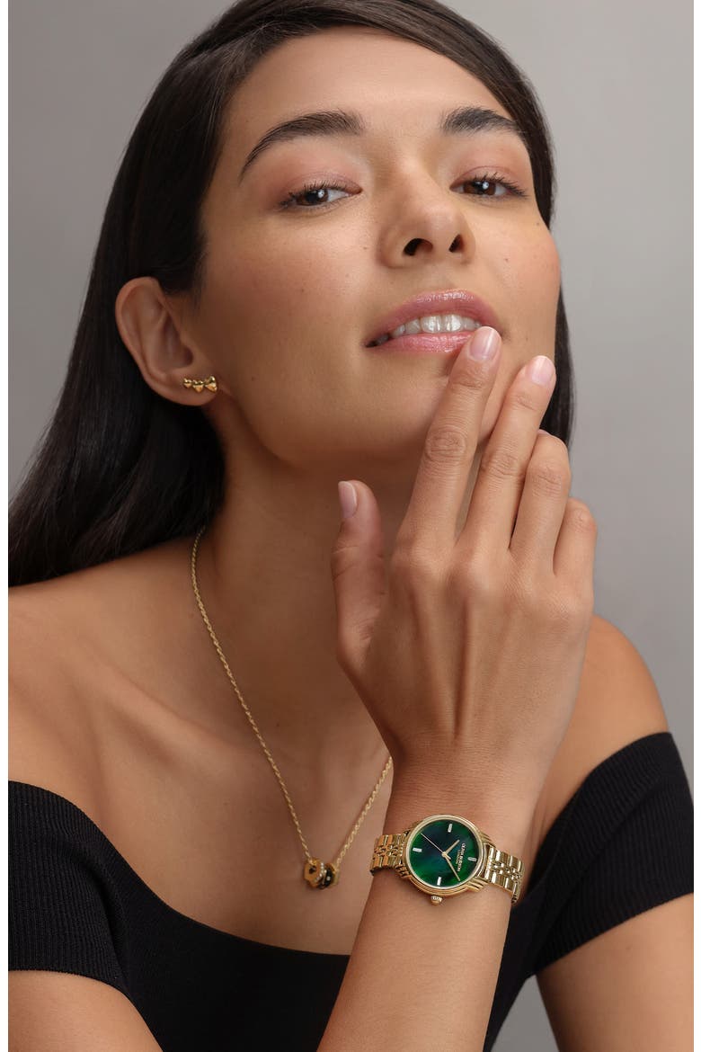 Art Deco 2.0 Bracelet Watch, 30mm, Alternate, color, GREEN
