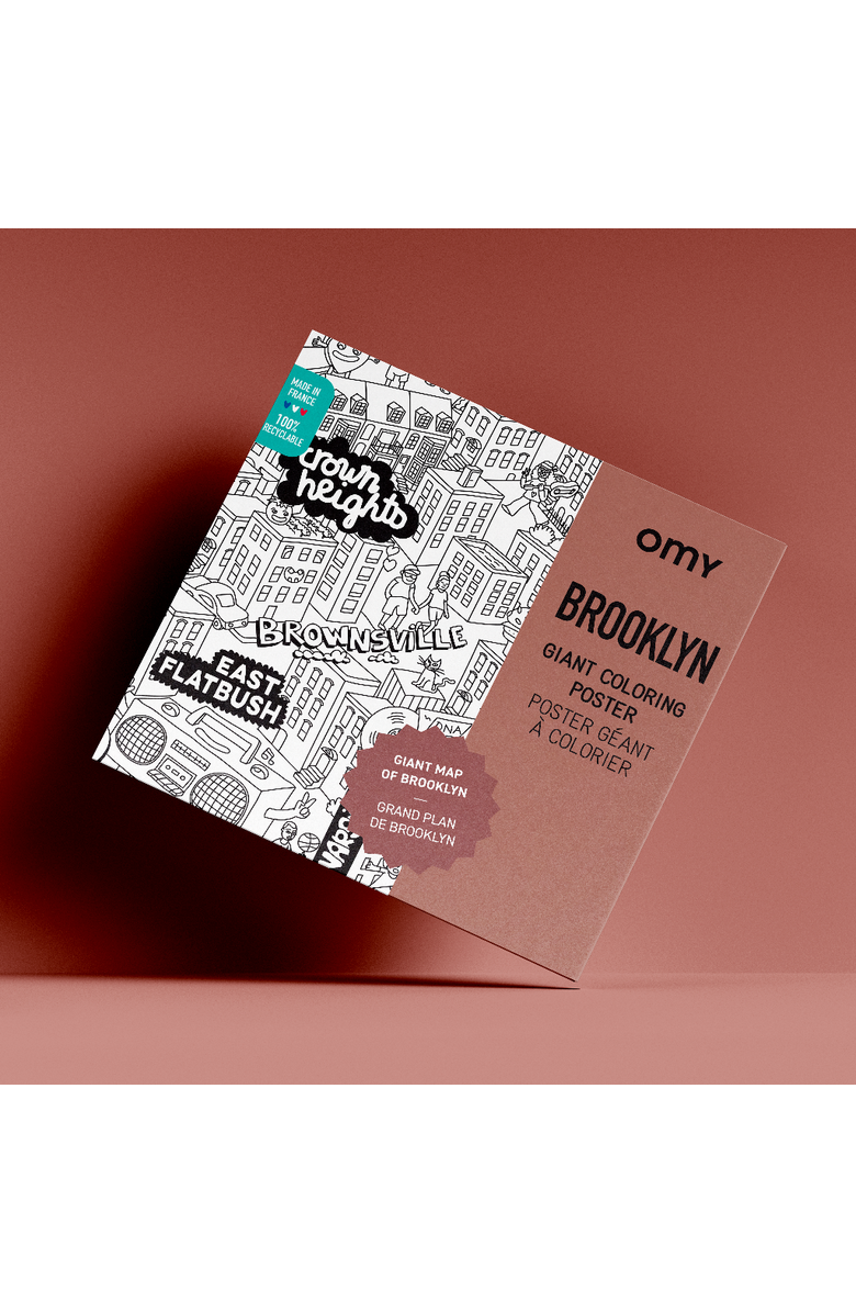 OMY Giant coloring poster Brooklyn, Main, color, Beige