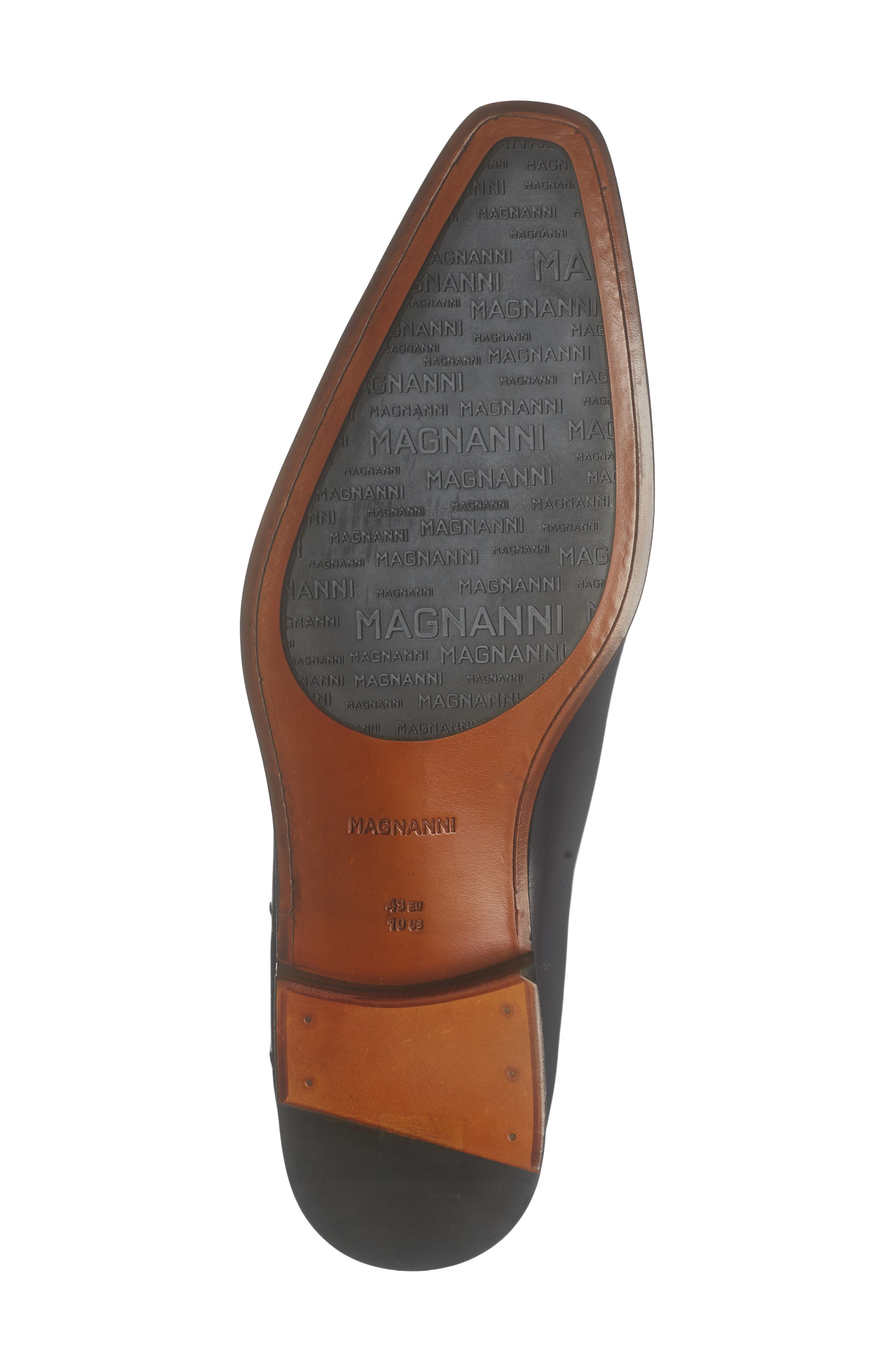 Magnanni Leather Derby, Alternate, color, Navy