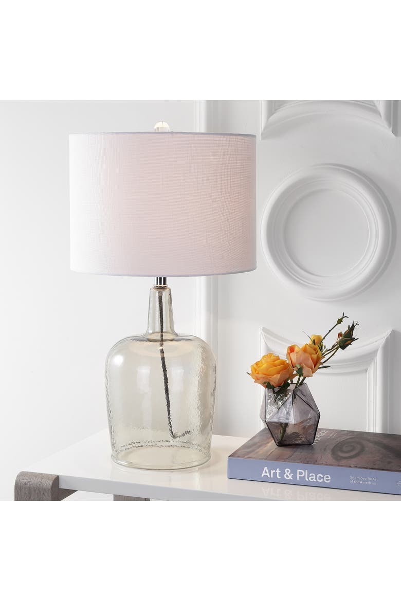 Augustine Glass LED Table Lamp, Main, color, Smoke Gray