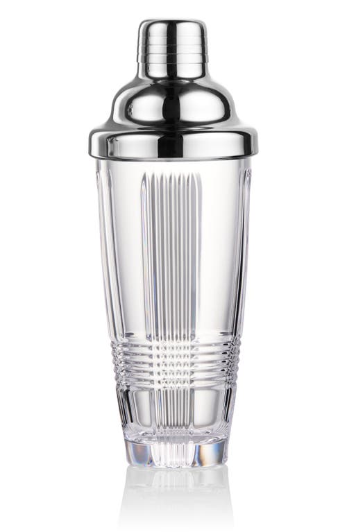 Waterford Lismore Crystal Glass And Stainless-steel Cocktail Shaker In Transparent